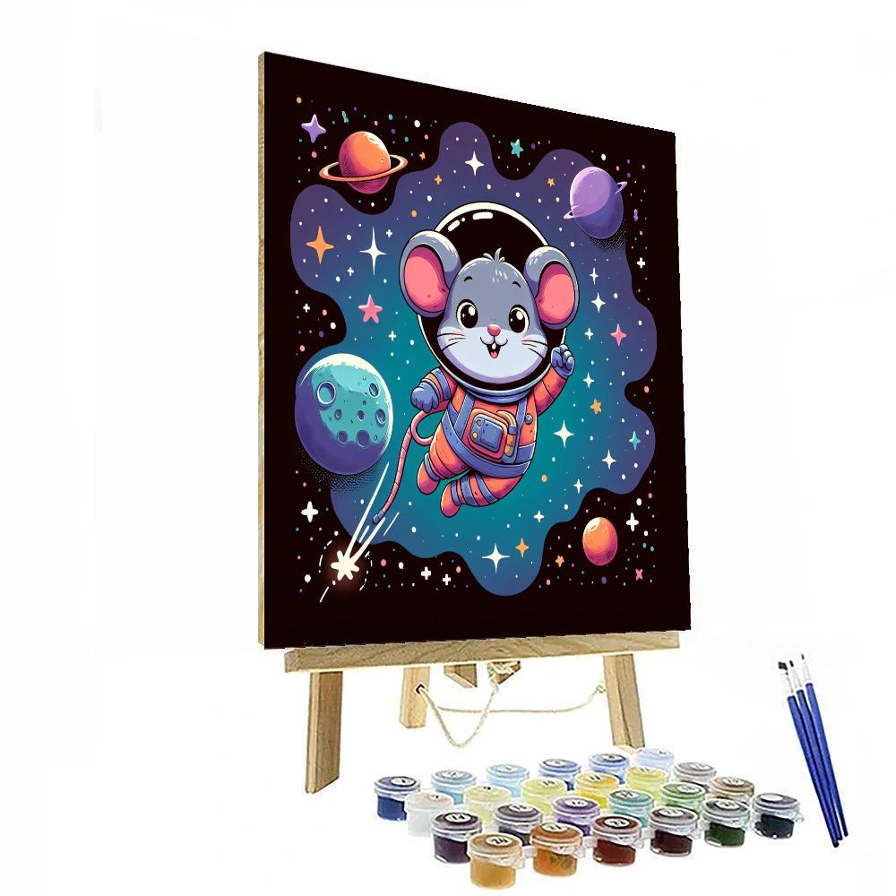 Space Explorer Mouse Paint By Numbers Art