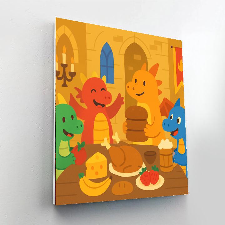 Dragon's Castle Feast Paint By Number
