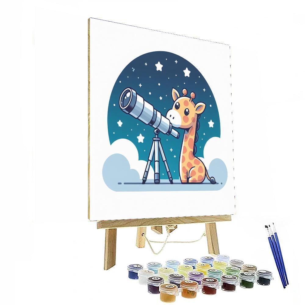 Galactic Giraffe Paint By Numbers