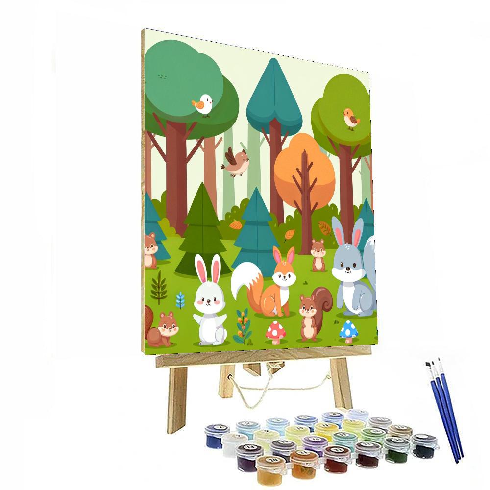 Cuddly Woodland Critters Numbered Painting Kits