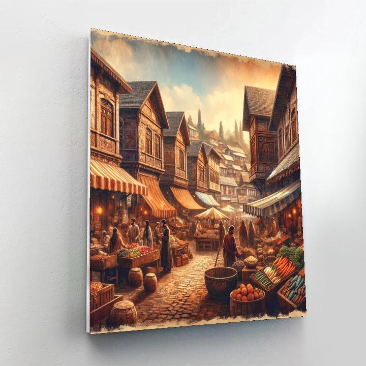 Historical Market Town Numbered Painting Kits
