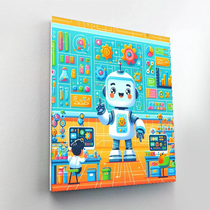 Robot Laboratory Adventure Painting Number Kit