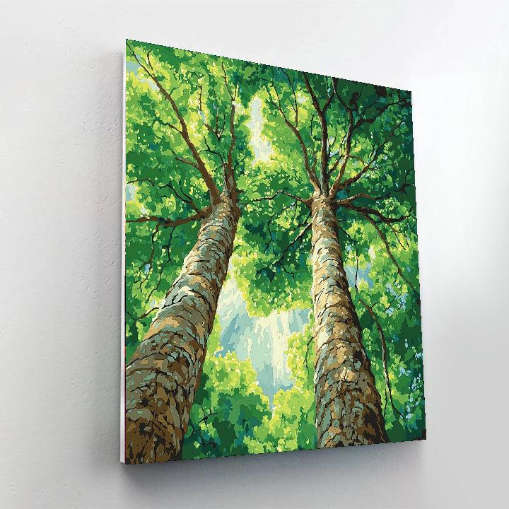 Michelangelo Inspired Majestic Trees  Paint By Color