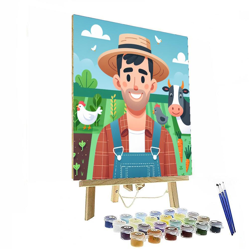 Friendly Farmer's Field Number Painting