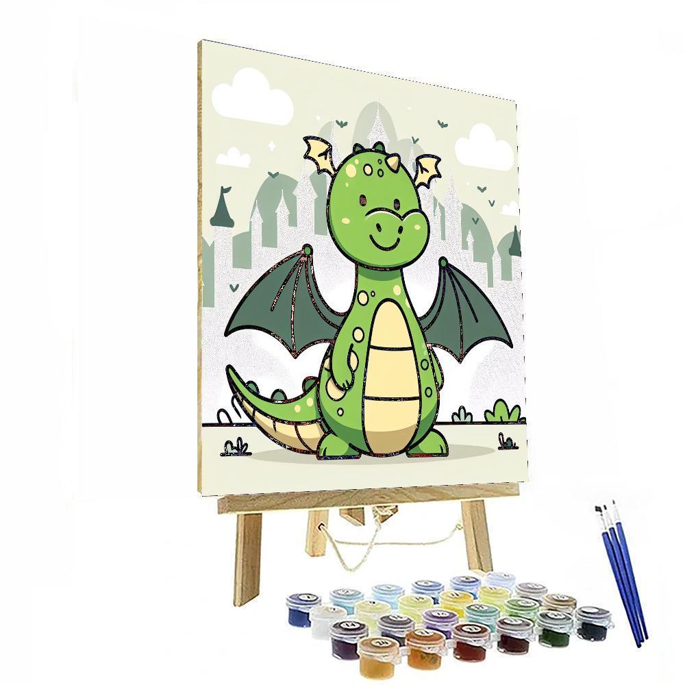 Mystical Dragon's Tale Number Painting