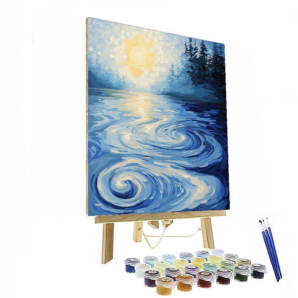Georges Seurat Inspired Flowing Currents  Paint By Numbers Kits