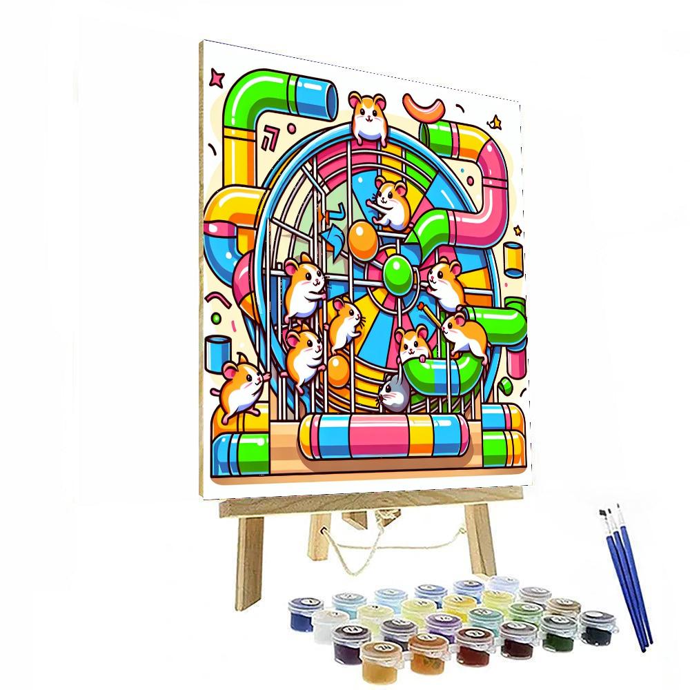 Hopping Hamster Haven Painting Number Kit