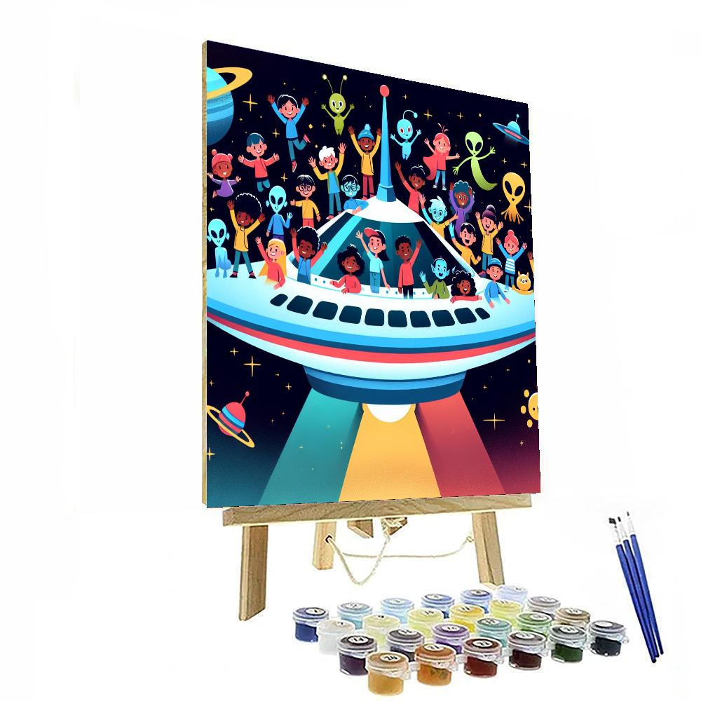 Galactic Star Cruiser Number Painting