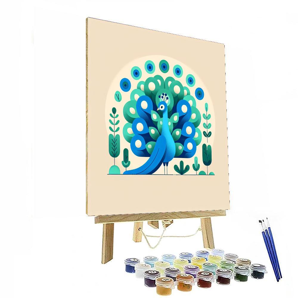 Peppy Peacock Paint By Numbers Art
