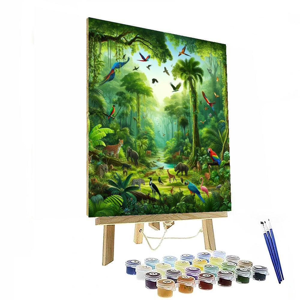 Exotic Rainforest Excursion Paint By Numbers Kits