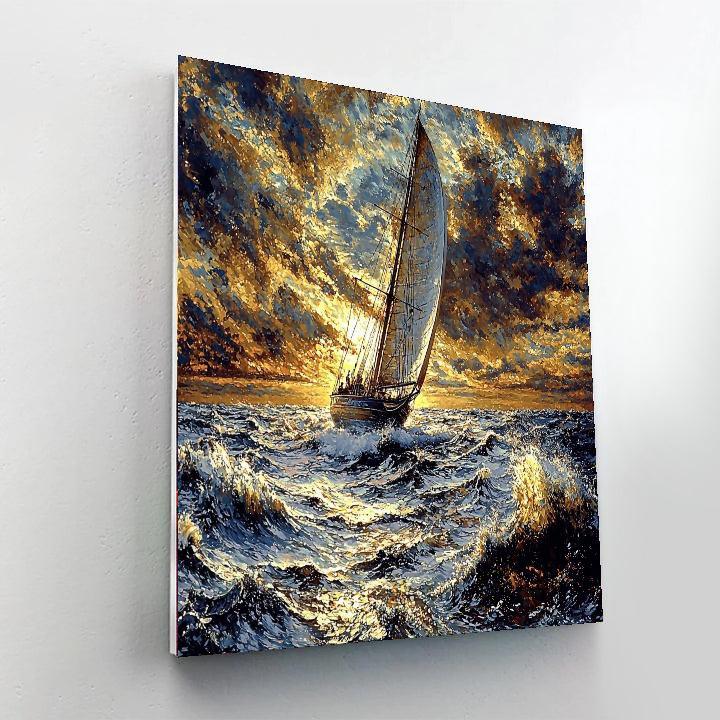 J.M.W. Turner Inspired Vintage Ocean Voyage  Paint By Numbers