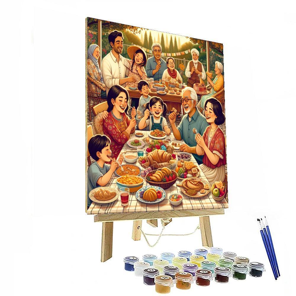 Nostalgic Family Gatherings Painting Number Kit