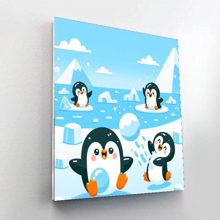 Adventurous Penguins Painting Number Kit