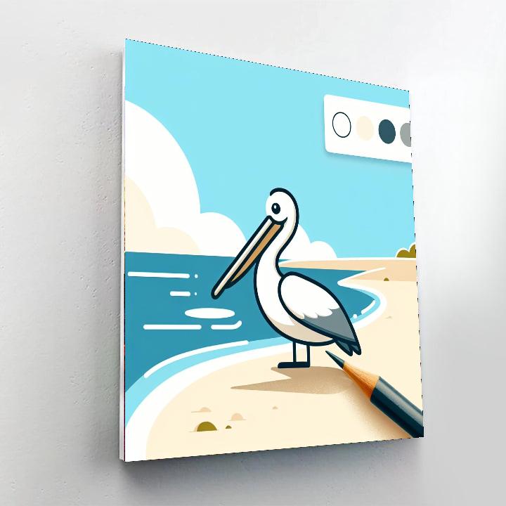 Perky Pelican Paint By Numbers Art