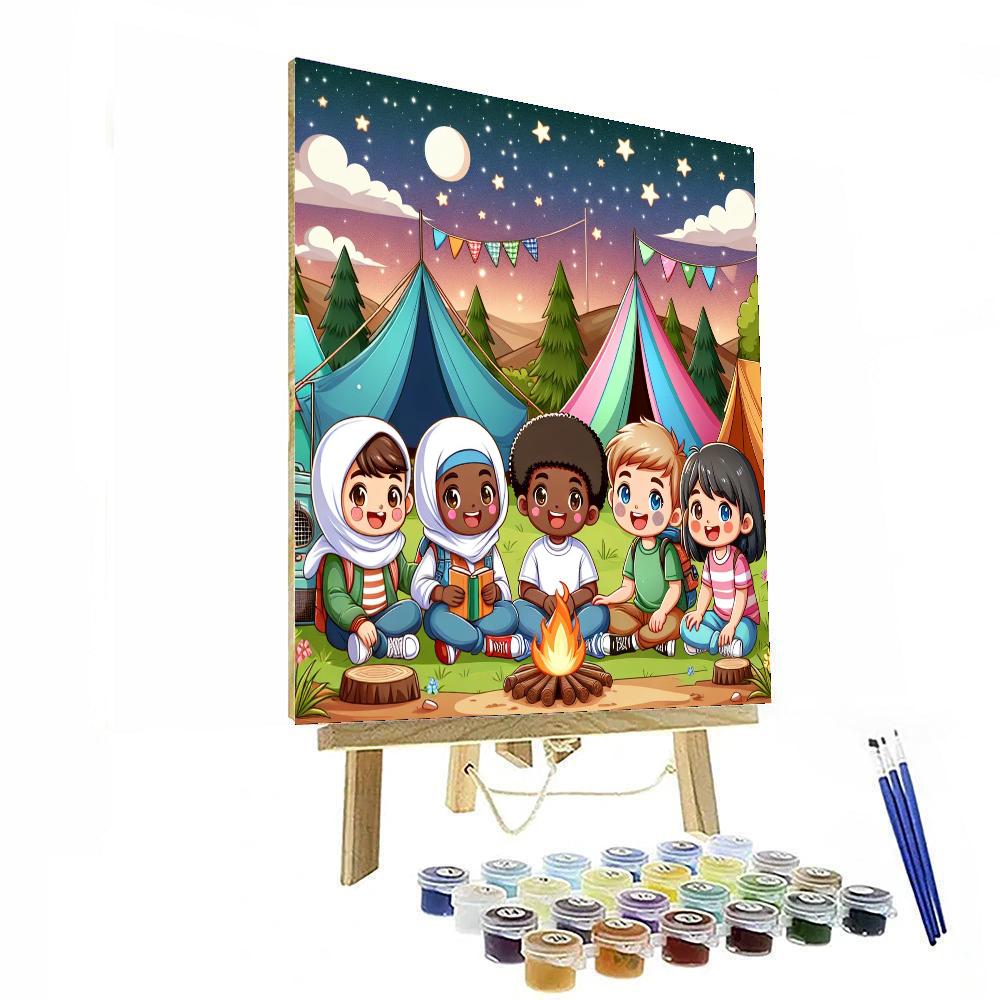 Starlight Sky Glamping Painting Number Kit