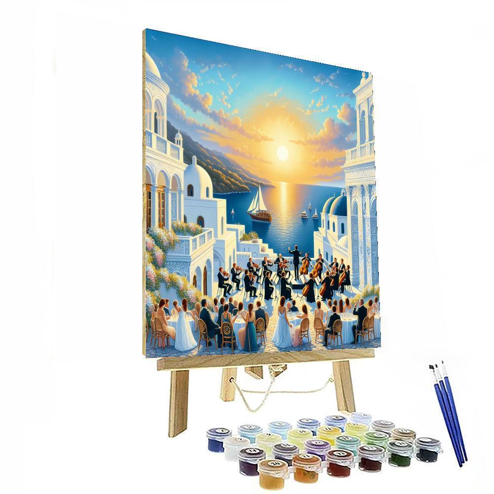 Santorini International Music Festival - Greece Painting By Numbers Kit