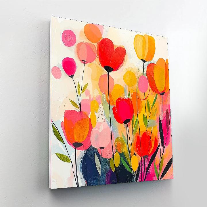 Joan Miró Inspired Vibrant Whimsy  Paint By Numbers Art