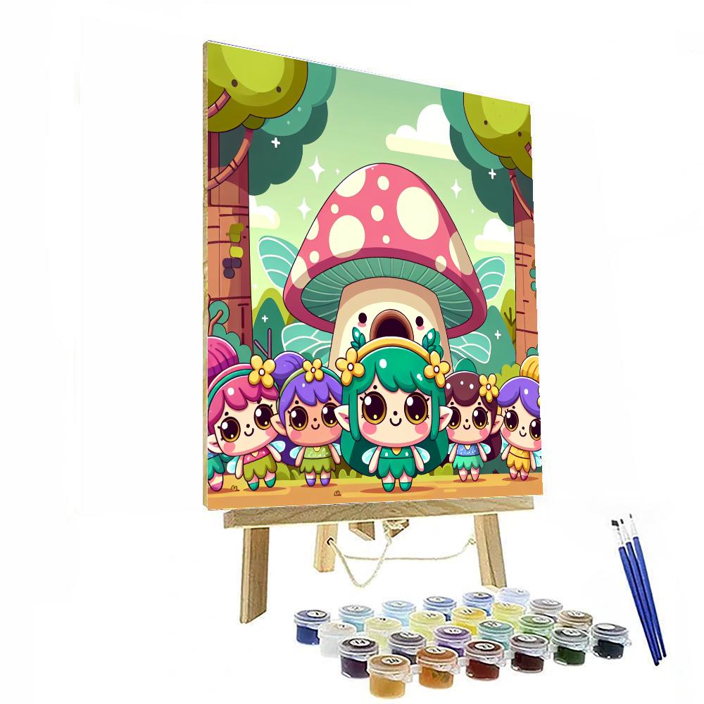 Forest Fairies Hideaway Painting Number Kit