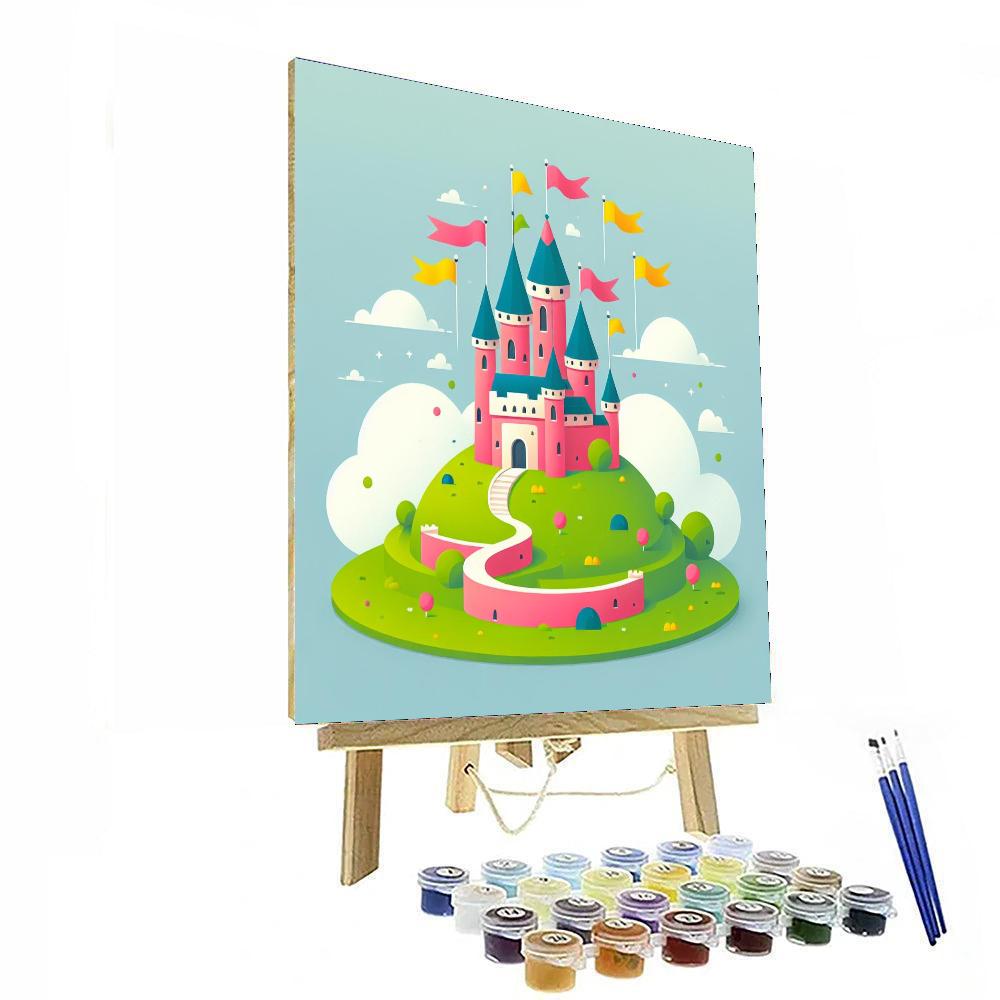 Charming Castle On The Hill Paint By Numbers Art