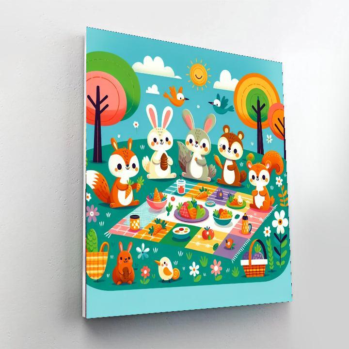 Joyful Picnic Party Paint By Number