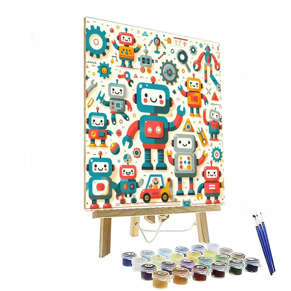 Robots In Action Paint By Numbers