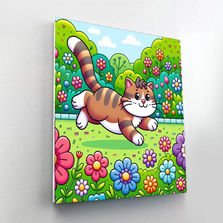 Mischievous Cat Capers Painting By Numbers Kit