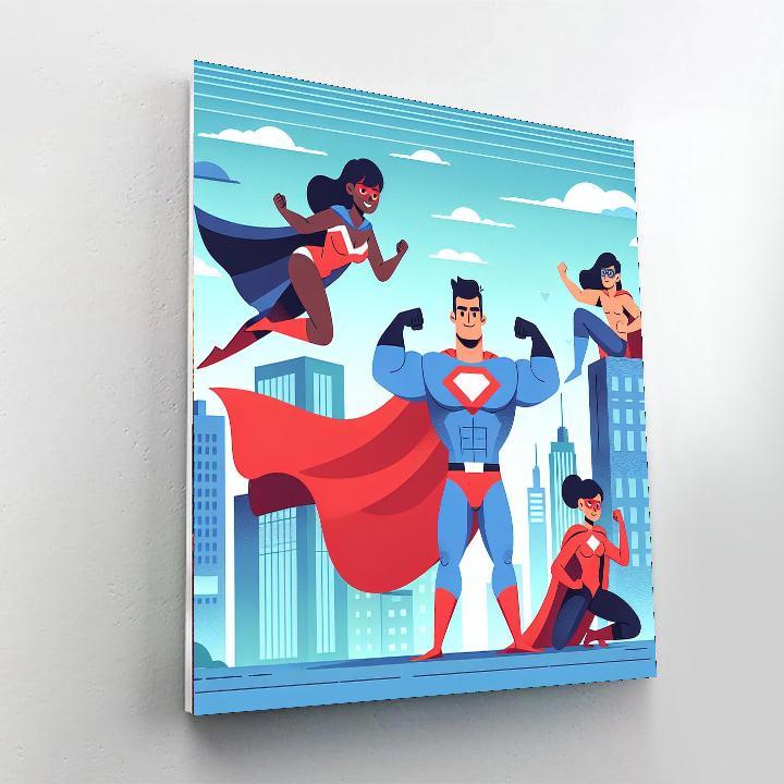 Mighty Superhero Squad Painting By Numbers Kit
