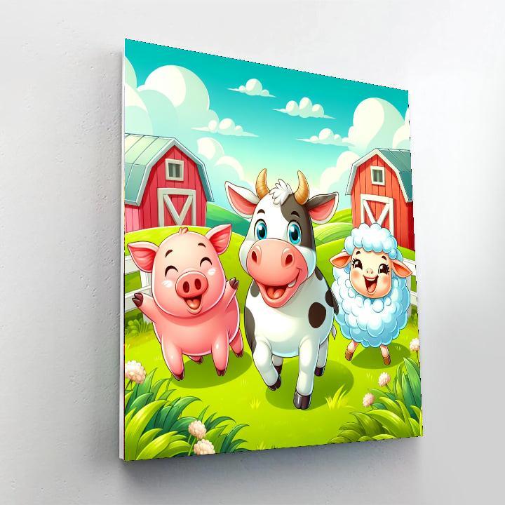 Giggling Farm Friends Painting By Numbers Kit
