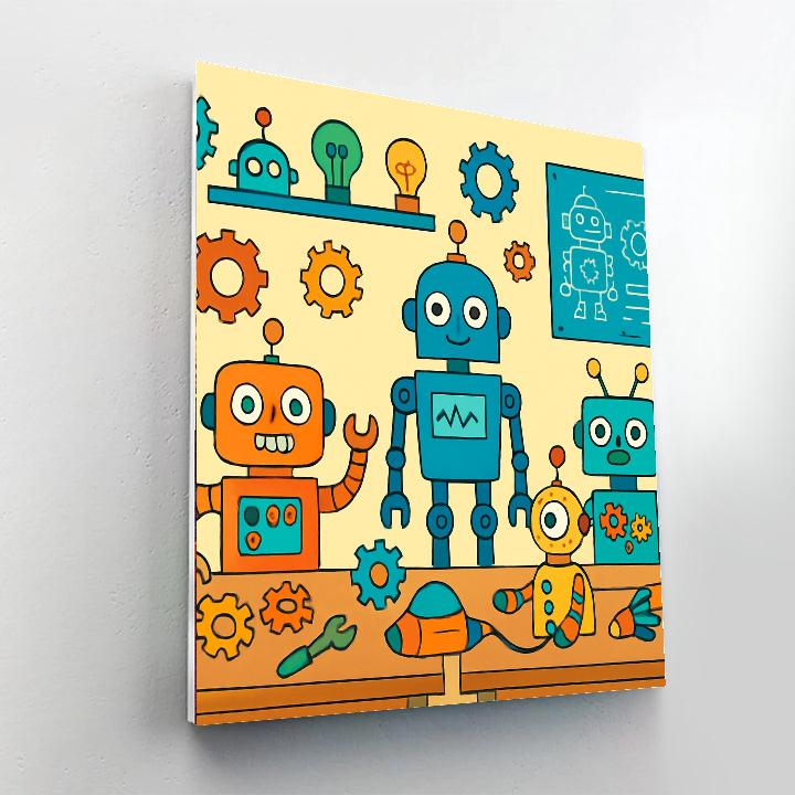 Wacky Robot Invention Lab DIY Paint By Numbers
