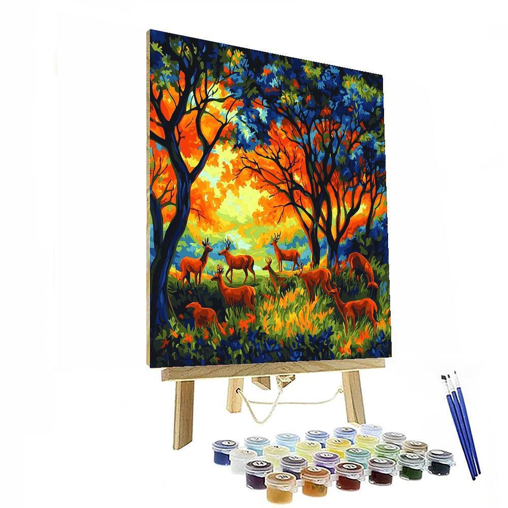 Franz Marc Inspired Enchanting Wildlife  Paint By Numbers