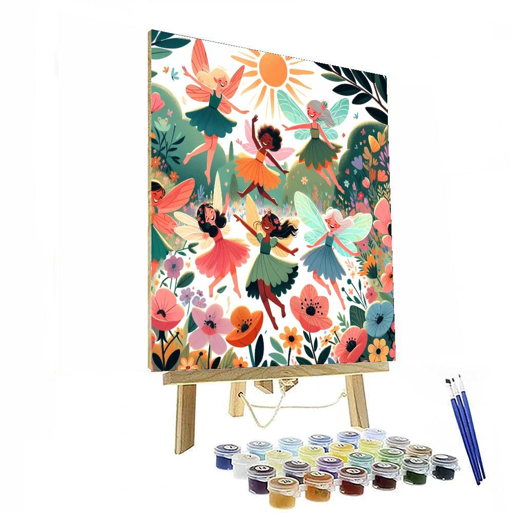 Sunny Garden Fairies Paint By Numbers Art