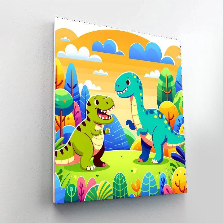 Wild About Dinosaurs Paint By Numbers Art