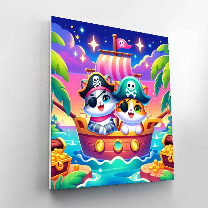 Purrfect Pirate Party Numbered Painting Kits