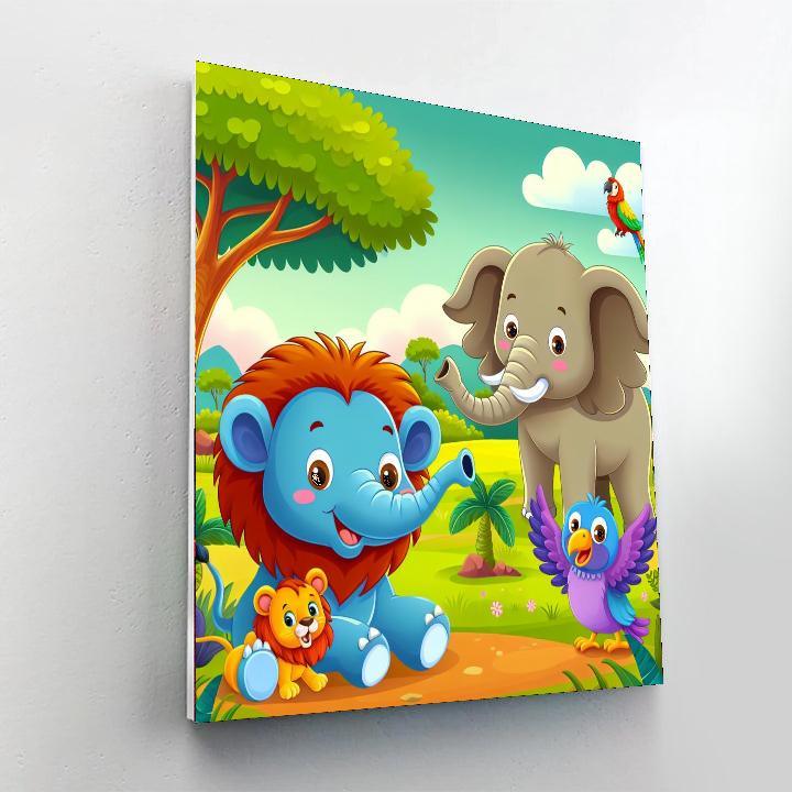 Adventure In The Animal Kingdom Paint By Numbers Art