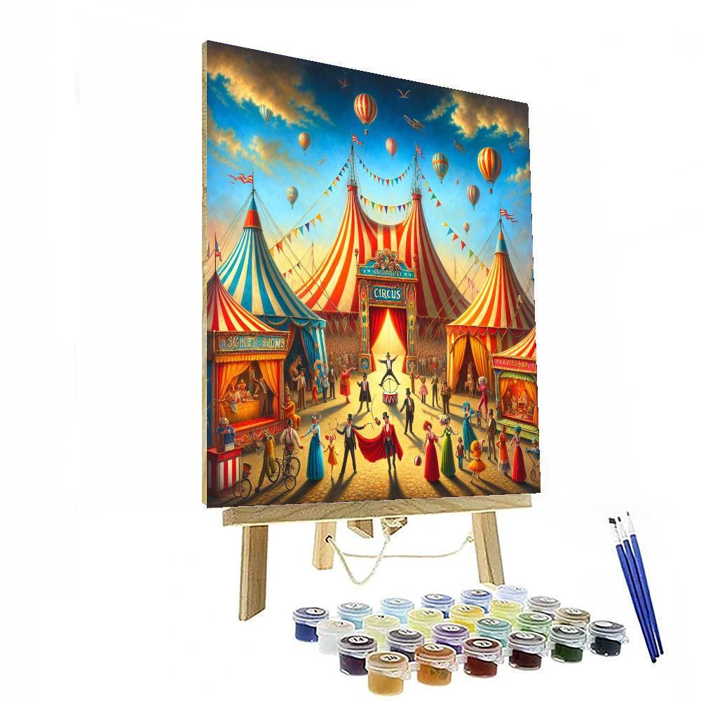 Nostalgic Vintage Circus Painting By Numbers Kit