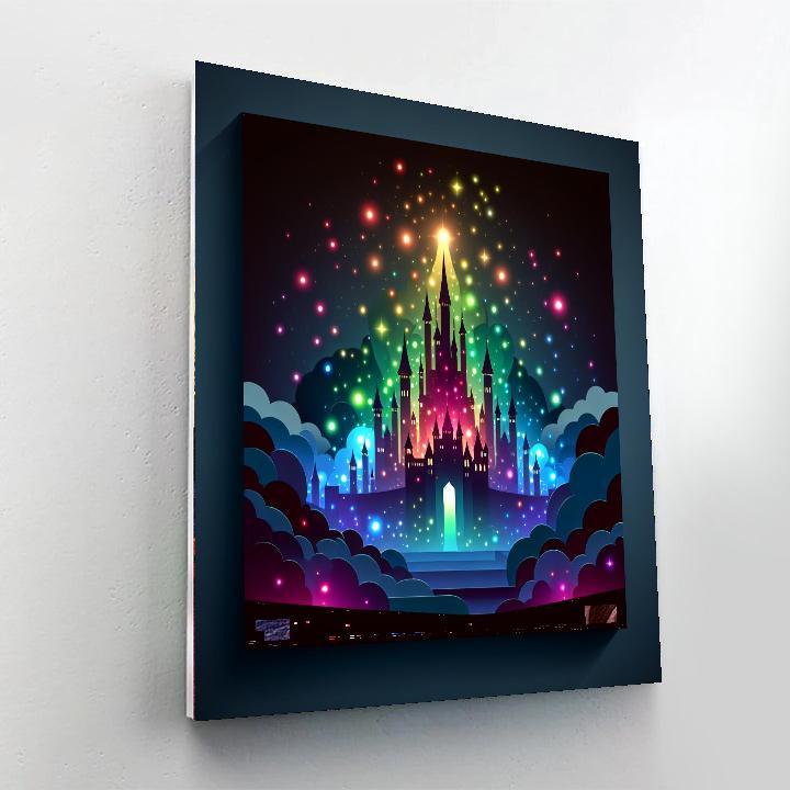 Castle Of Mystical Lights Painting By Numbers Kit