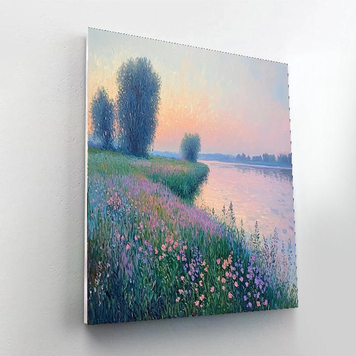 Claude Monet Inspired Twilight Meadow  Paint By Numbers