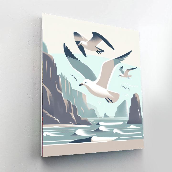 Splendid Seagulls Paint By Numbers Kits