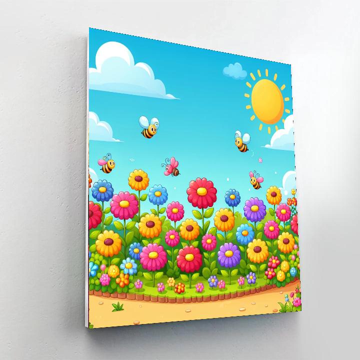 Magical Rainbow Garden DIY Paint By Numbers