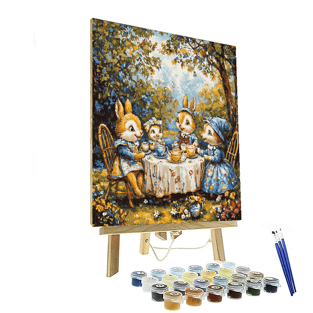 Beatrix Potter Inspired Whimsical Tea Party  Paint By Color