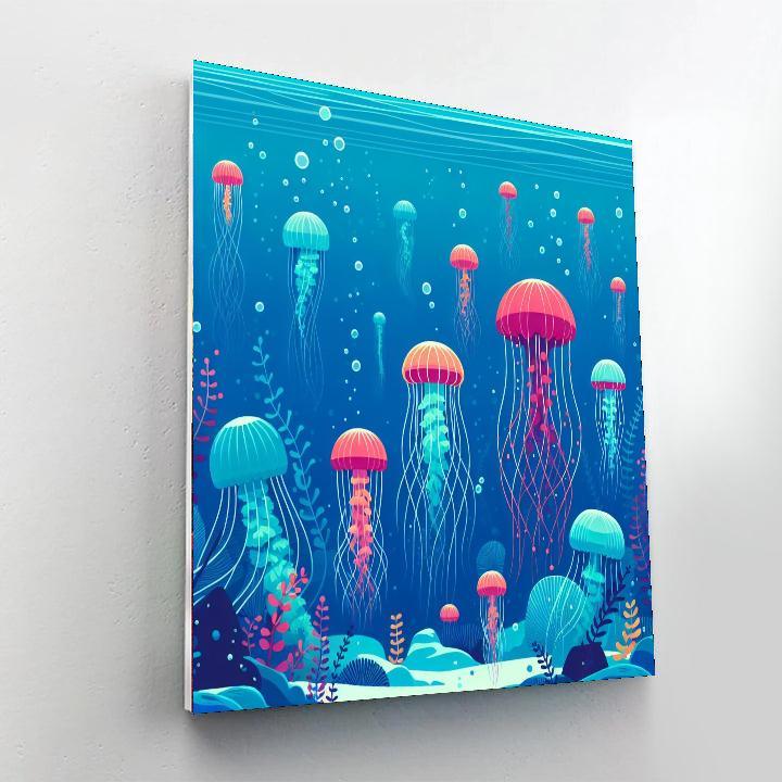 Rainbow Jellyfish Journey Paint By Number