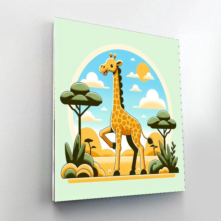 Giraffe's Sky-high Adventure Numbered Painting Kits