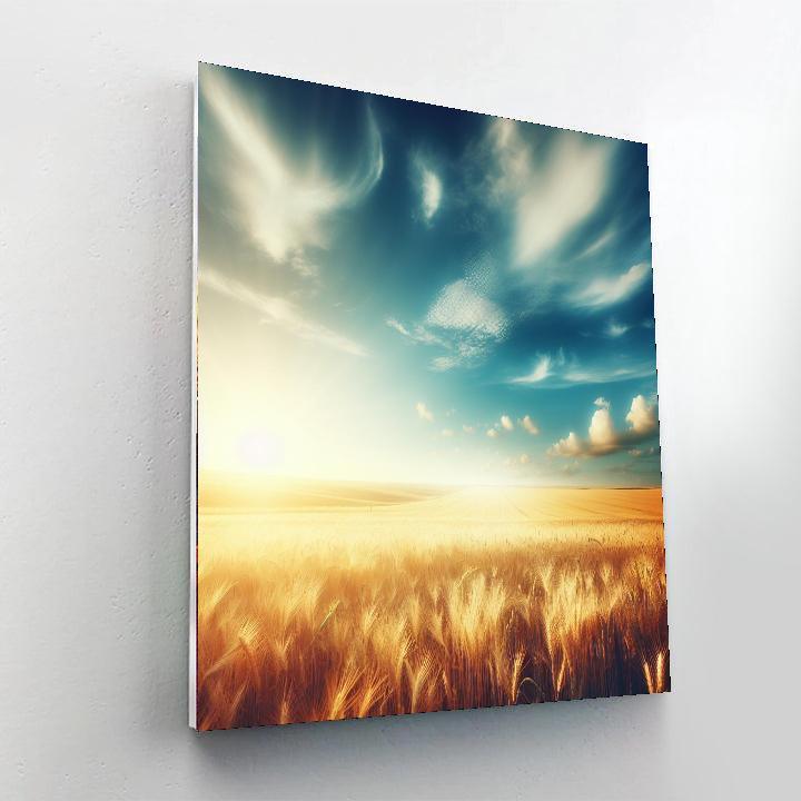 Golden Wheat Field Serenity Numbered Painting Kits
