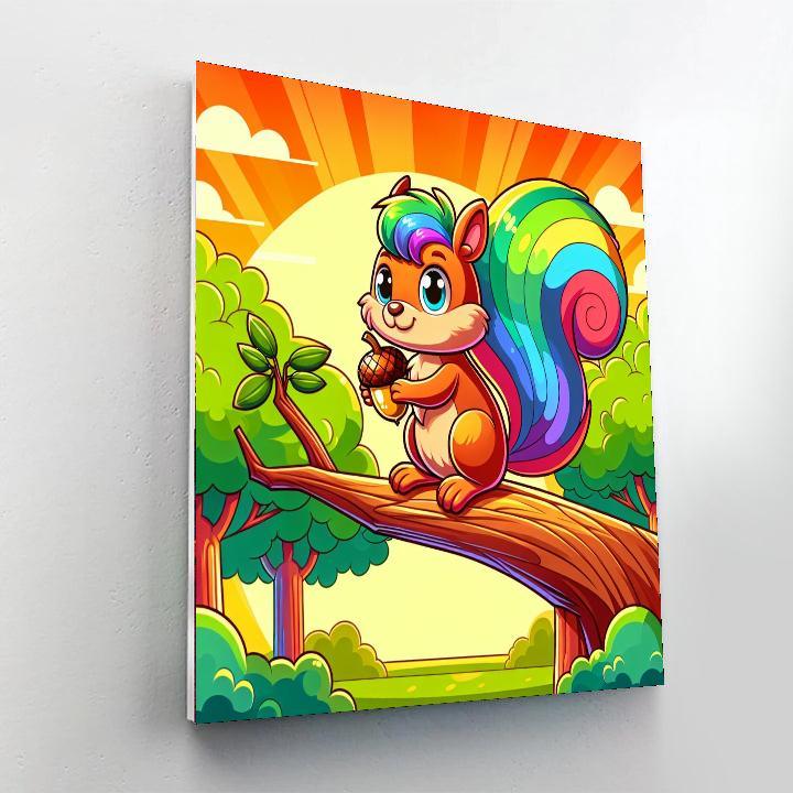 Snazzy Squirrel Paint By Color