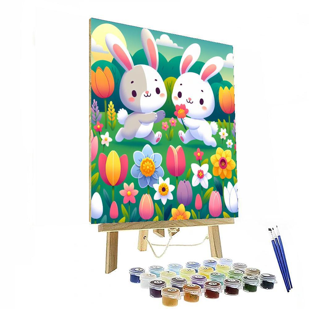 Blossoming Spring Bunny Paint By Numbers