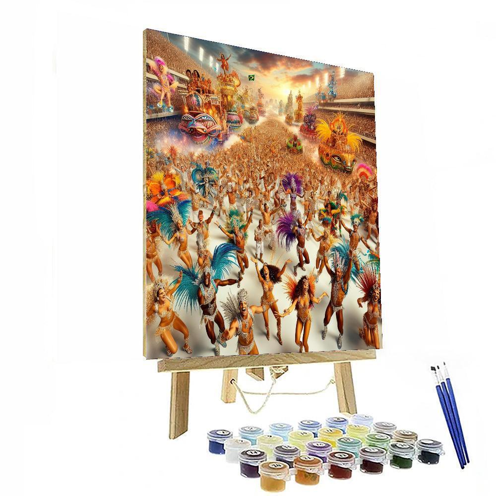 Carnival Of Bloco De Rua - Rio De Janeiro, Brazil Paint By Numbers Art