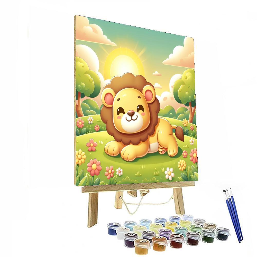 Cuddly Baby Lion Numbered Painting Kits
