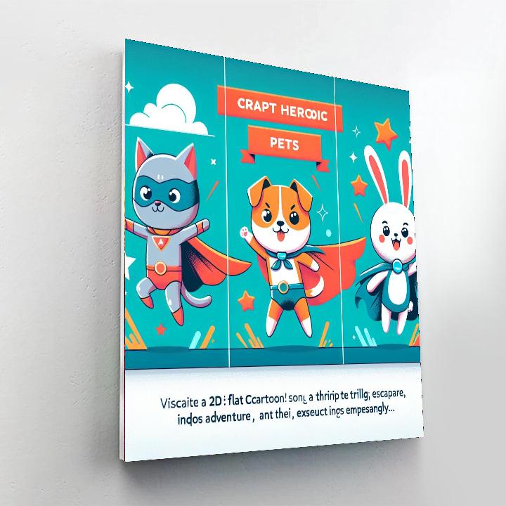Heroic Adventures Of Super Pets Painting Number Kit