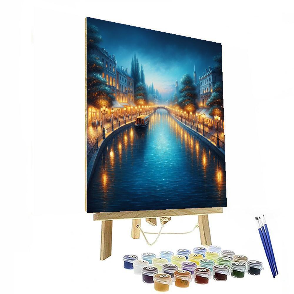 Romantic Evening Canal Paint By Numbers
