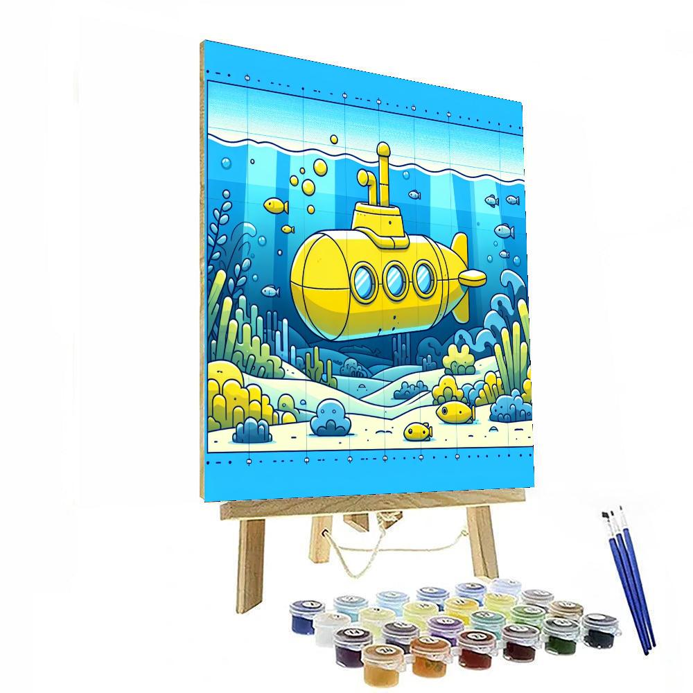 Undersea Explorer Submarine Painting Number Kit